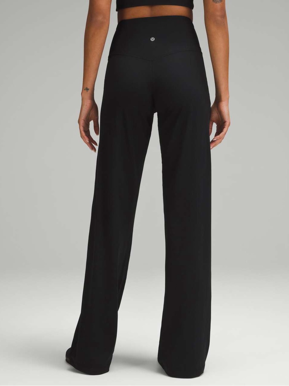Lululemon Align High-Rise Ribbed Wide Leg Pants *TALL Black size 8